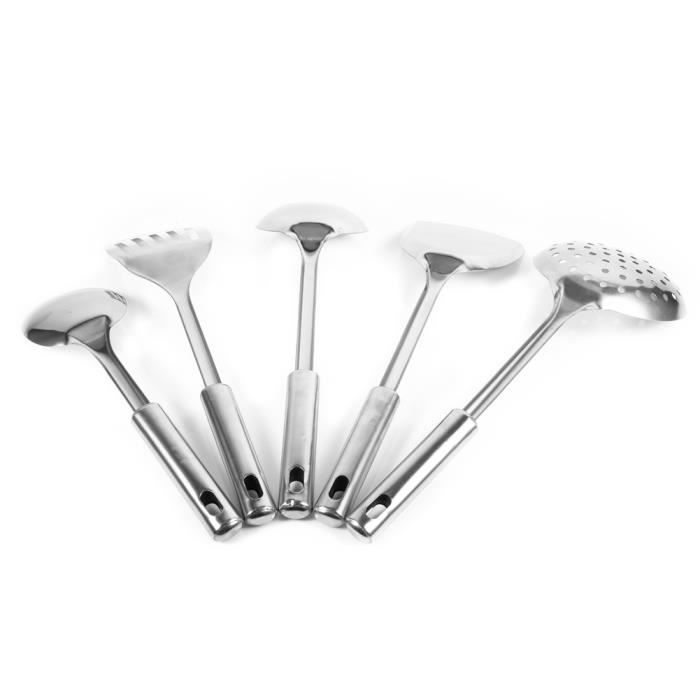 Lot De 10 Ustensiles De Cuisine En Silicone Noir - Pelle, Cuillère, Grattoir - NEUF