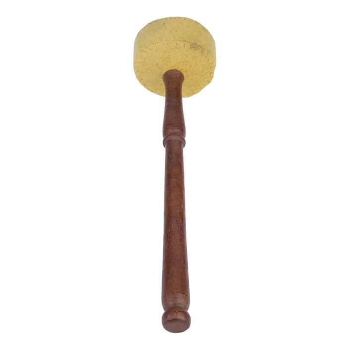 Maillet Bol Chantant Tibétain – Bâton En Bois Et Cuir Pour Bol Sonore Bouddha – Accessoire Méditation Yoga