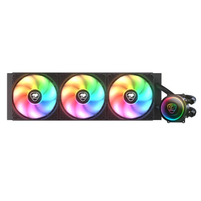 Refroidisseur Gaming – Cougar Gaming – Radiateur de 360 mm – Ventilateurs ARGB 120 mm inclus – Pompe haute performance