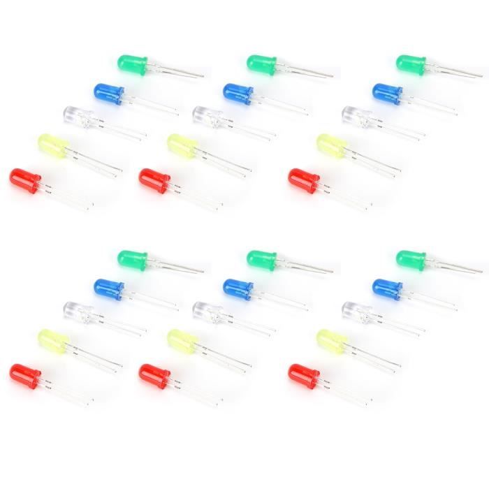 CASMIGC Lot de 300 Diodes LED à Émission Lumineuse,Ensemble de Diodes