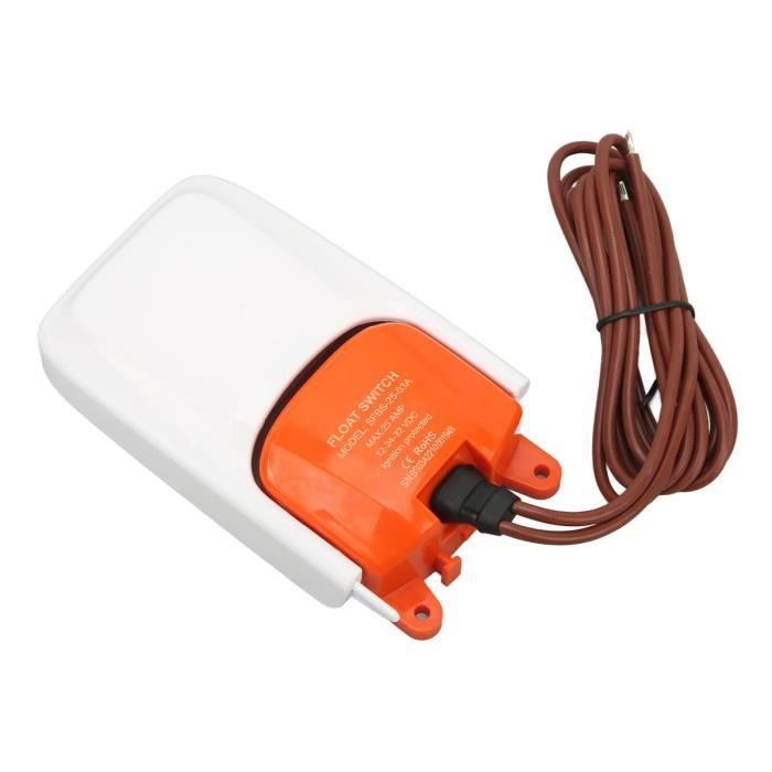 Interrupteur à Flotteur Automatique Pour Pompe – ABS, DC 12-32V – Pour Bateau, Camping-car, Pompe Submersible