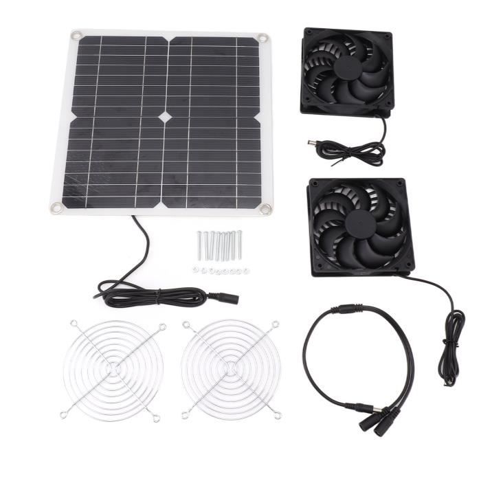 Ventilateur alimenté par Panneau Solaire, Mini panneau solaire 5W avec ventilateur de refroidissement Portable ensemble de panneaux solaires photovoltaïques pour serre, petit poulailler, remise Ventilateur alimenté par Panneau Solaire, Mini panneau solaire 5W avec ventilateur de refroidissement Portable ensemble de panneaux solaires photovoltaïques pour serre, petit poulailler, remise