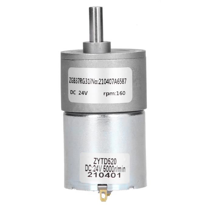 Moteur électrique à Engrenages JS-50T 12V DC 4RPM - Vitesse Lente, Brossé - Neuf Uxcell