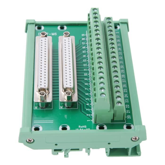 Adaptateur DB25 Mâle 25 Broches à Bornier Sans Soudure - Module De Raccordement Avec Boîtier Et Écrous, Idéal Pour Contrôle Industriel