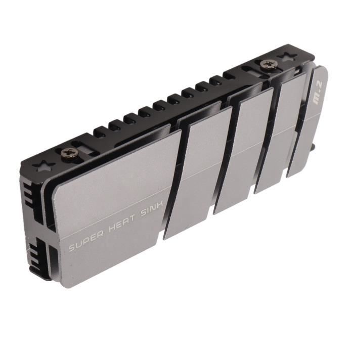 Dissipateur Thermique M.2 SSD EC360 Aluminium - Pour NVMe 2280, Refroidissement Passif, Inclut Adhésif & Tampons