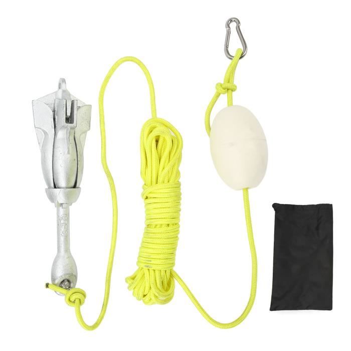 Kit Ancre Pliable Pour Kayak ISURE MARINE - 1,6 Kg, Corde 9 M, Sac De Rangement - Pour Kayak, Petit Bateau, Jet Ski