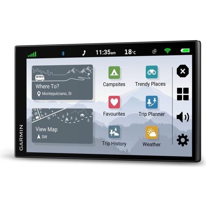 GPS GARMIN CamperVan EU MT-S avec écran tactile 695 pour road trip en van