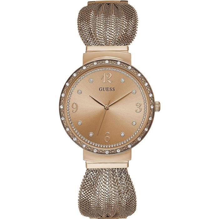 GUESS Chiffon Femme 36mm Bracelet Acier Inoxydable Rose Quartz Montre  W1083L3 - Cdiscount Bijouterie