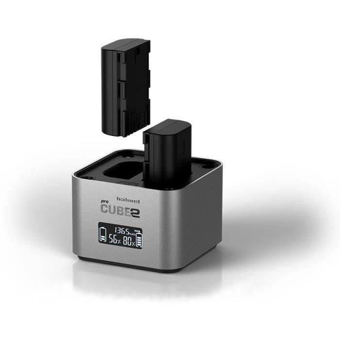 Hahnel ProCube2 Canon, Argent, LCD, Auto-Indoor battery charger, AA, Lithium-Ion (Li-Ion), Hybrides nickel-métal (NiMH)