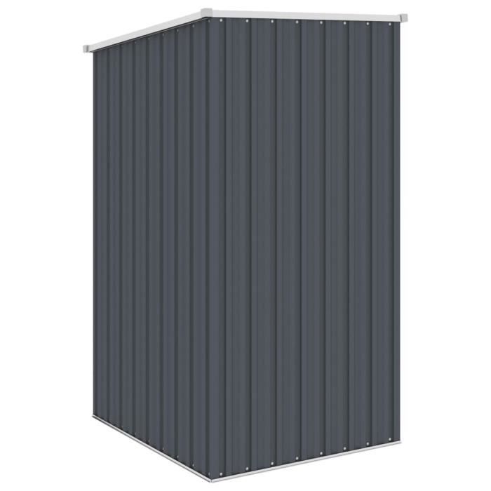 KIMISS Abri de jardin Anthracite 87x98x159 cm Acier galvanisé-LEF