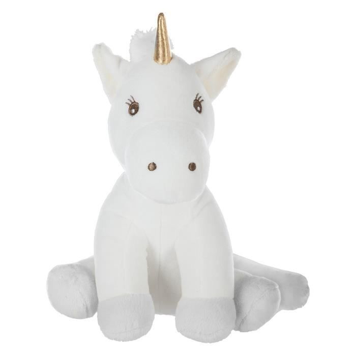 Peluche Licorne grise Autres Gris Blanc Cdiscount Jeux Jouets