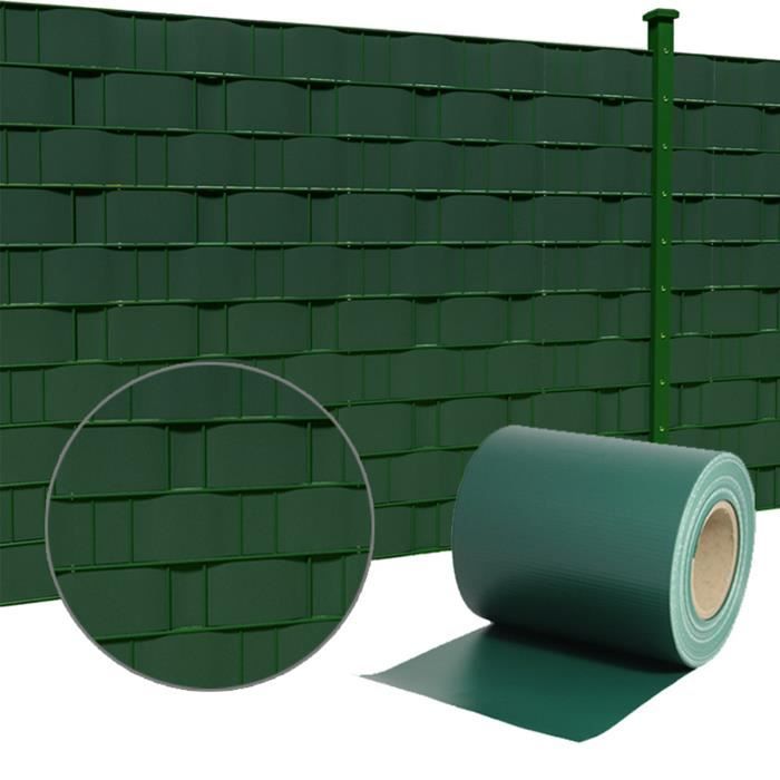 HENGMEI PVC Sichtschutzstreifen 65m X 19cm – Wind- & Blickschutz Für Doppelstabmattenzaun, Inkl. 30 Clips