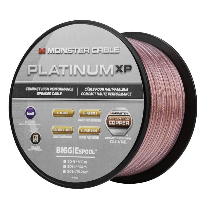 MONSTER Câble Enceinte Compact MKIII Platinum XP Clear Jacket 15,24 m