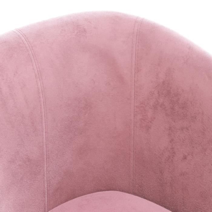 fauteuil cabriolet avec repose-pied rose velours mothinessto yy4064