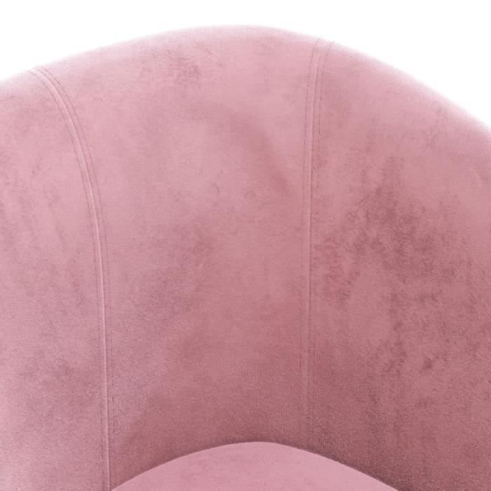 Fauteuil cabriolet - MOTHINESSTO - YY4064 - Velours rose - Repose-pied inclus - 1 place