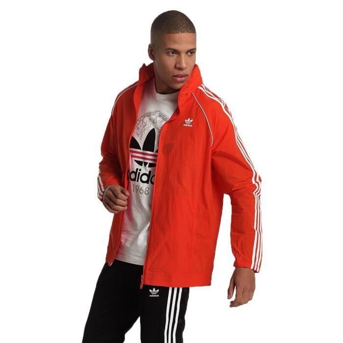 veste adidas rouge et noir homme