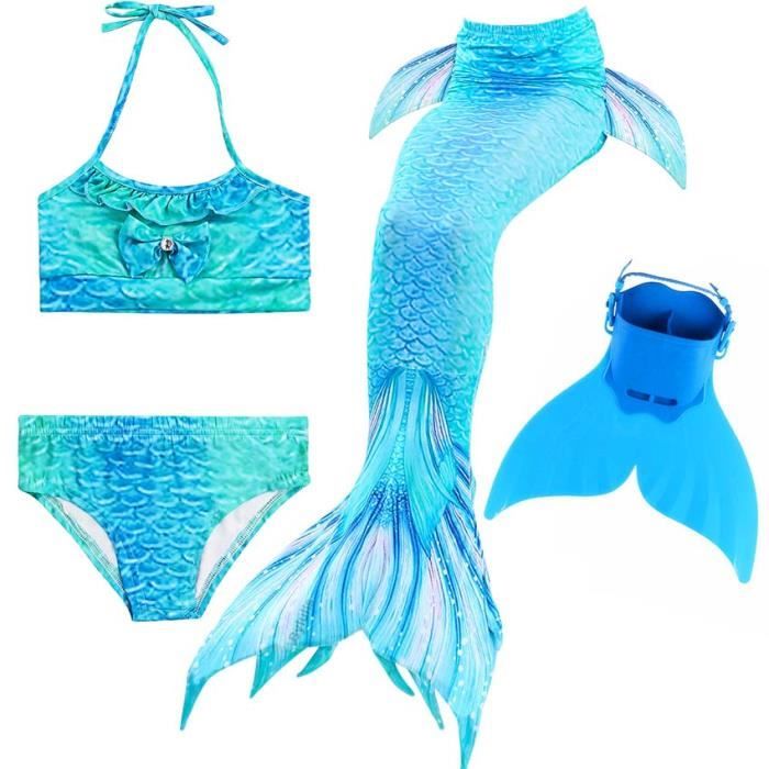 Maillot de Bain Queue de Sir ne pour Enfant DH06 Bleu
