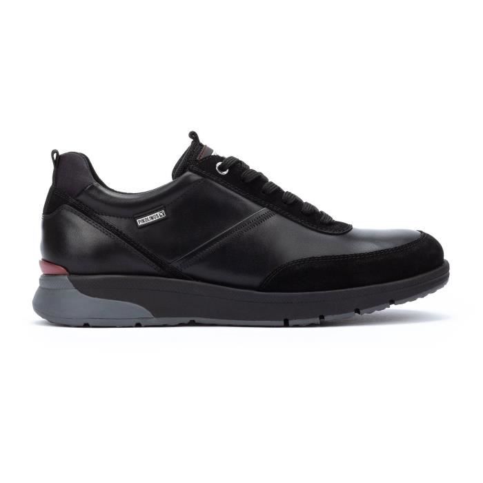 Pikolinos Baskets Pikolinos Cordoba M1W-6144C1 - noir - 45 - Homme - Cuir - Lacets - Plat