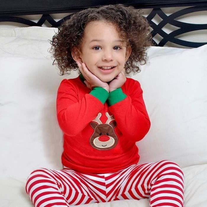Ensemble Vêtement Enfant Squelette Dessin Animé - Haut Manches Longues + Pantalon, Confortable Garçon Fille - 9