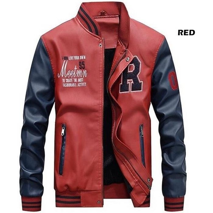 Hommes Faux Cuir Veste Blazer Manteau Extérieur Décontracté Noir Mode Neuf