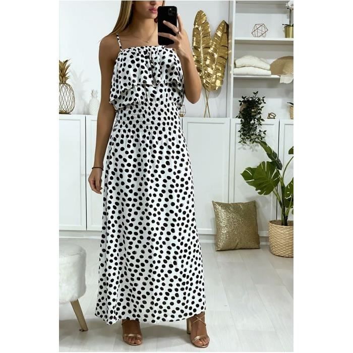 robe blanche avec volant