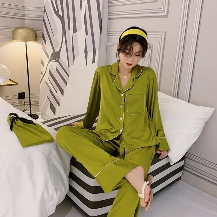 Pyjama Maternité Litherday 95% Coton - Manches Longues Hiver, Allaitement Intégré