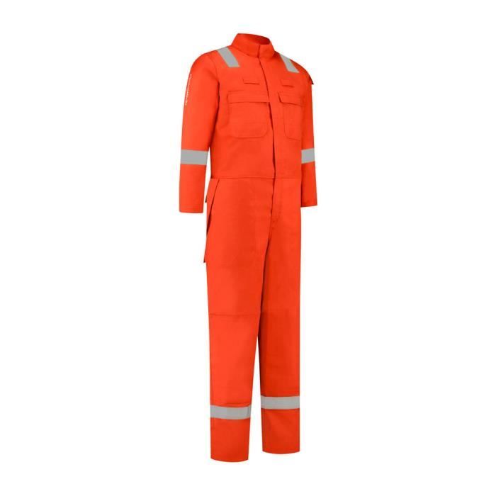 Combinaison de travail coton orange - Cdiscount