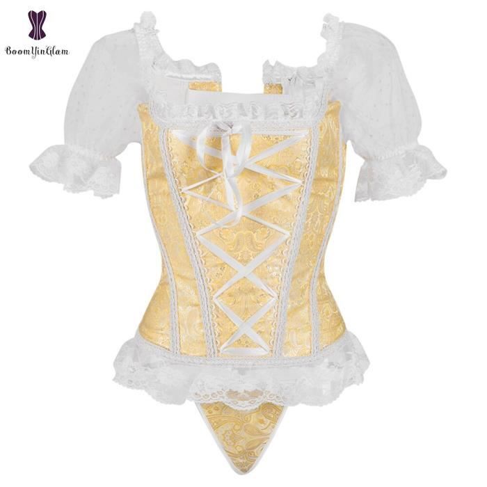 Corset Bustier Femme Gothique - Dentelle Brodée, Style Rétro Élégant Pour Soirée, Carnaval Ou Cosplay - 4