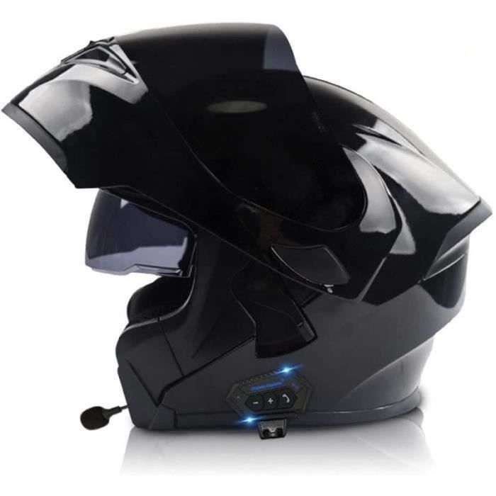 Casque Moto Modulable Bluetooth - ECE Homologué - Visière Anti-Buée - Pour Homme Et Femme