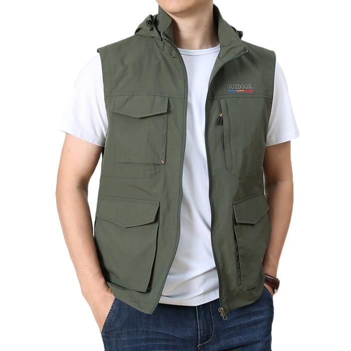 Gilet avec poches pour homme new arrivals