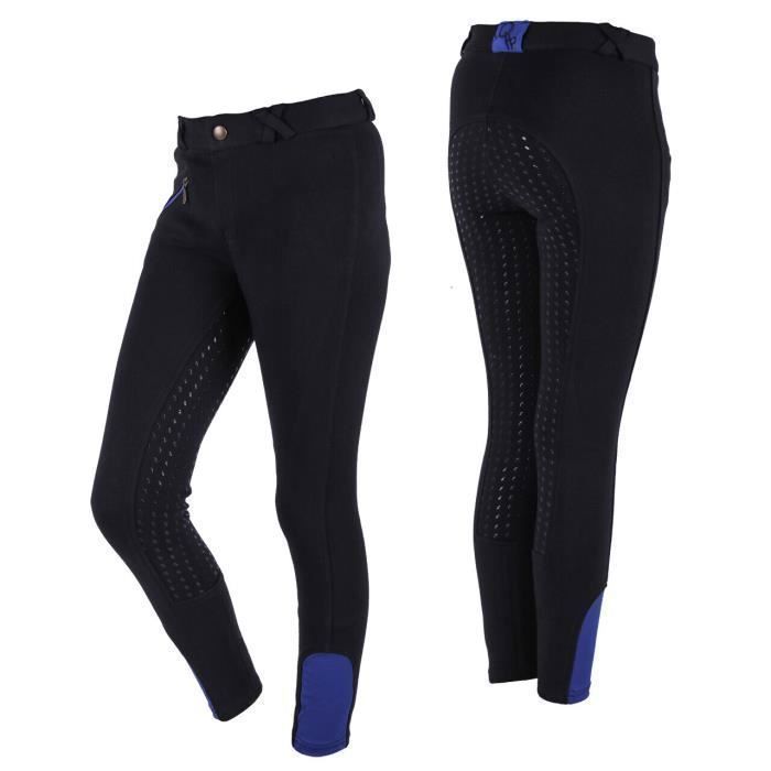 Pantalon équitation avec assise antidérapant enfant QHP - black - 8 ans