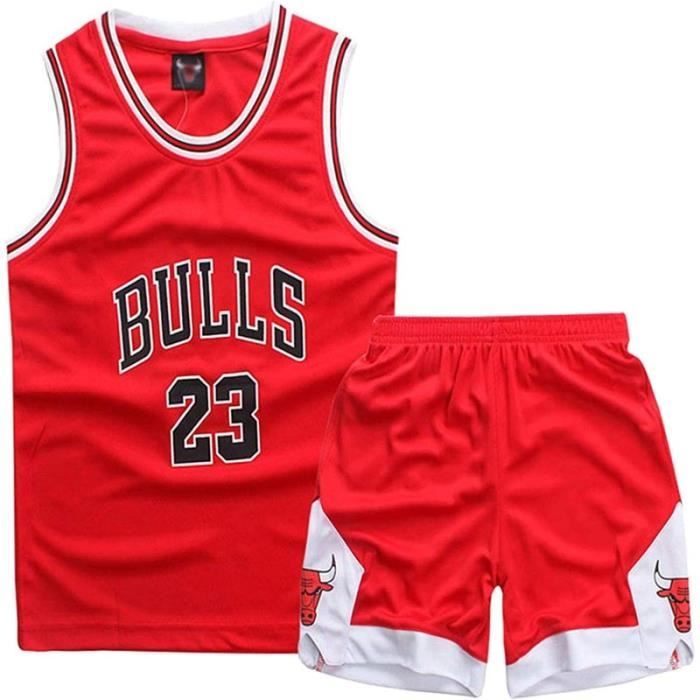 Tenue Basket Enfant,2 Pièces Ensemble Basket Enfant,Pop Maillot Basket  Enfant,Maillot de Basket Enfant,Gilet Basket Enfant+Shorts