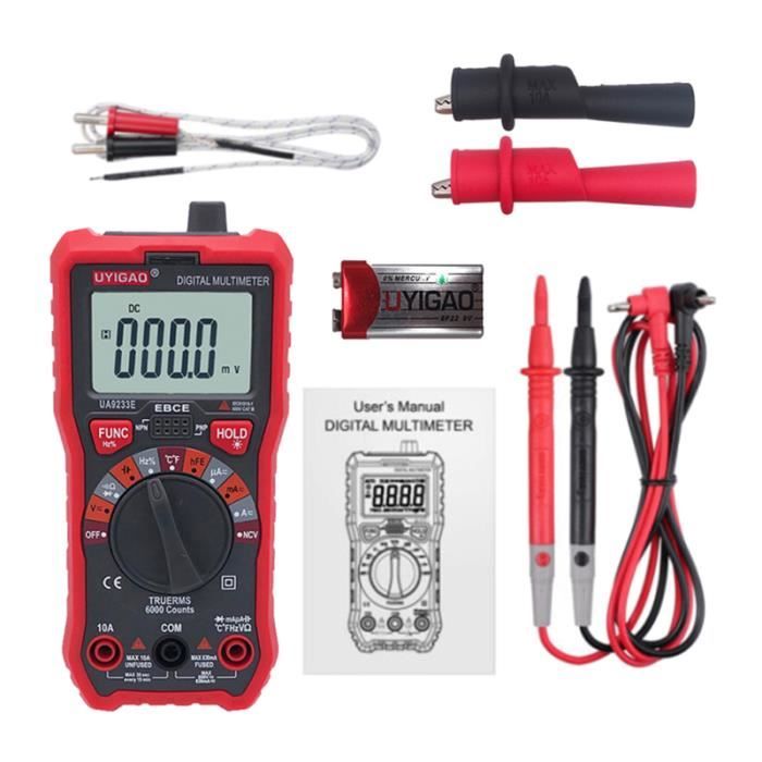 Multimètre LCD numérique portable tenu en main Tension Résistance