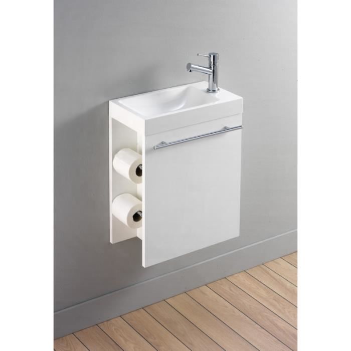 Lave Mains Complet Avec Meuble Design Blanc Et Distributeur De