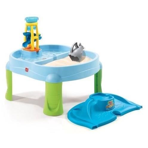 Step2 Splash & Scoop Table de jeu Sable et Eau Enfant | Avec Kit d’Accessoires de 5 Pièces | Table de Jeu pour Enfants à Eau