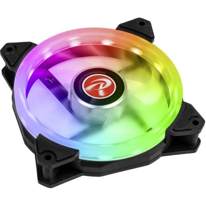 Ventilateur pour PC Raijintek IRIS 12 Rainbow RGB Orcus PWM 0R40A00046 noir, transparent, RVB (l x h x p) 120 x 120 x 25