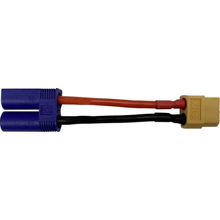 Adaptateur XT60 Femelle Vers T-Dean Mâle - Connecteur Batterie LiPo Haute Performance 60A