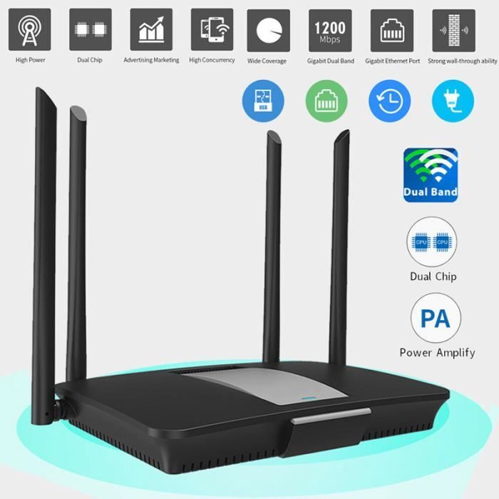 Routeur Wifi A Double Bande Haute Puissance Pour Routeur Sans Fil 1200mpbs Prix Pas Cher Cdiscount