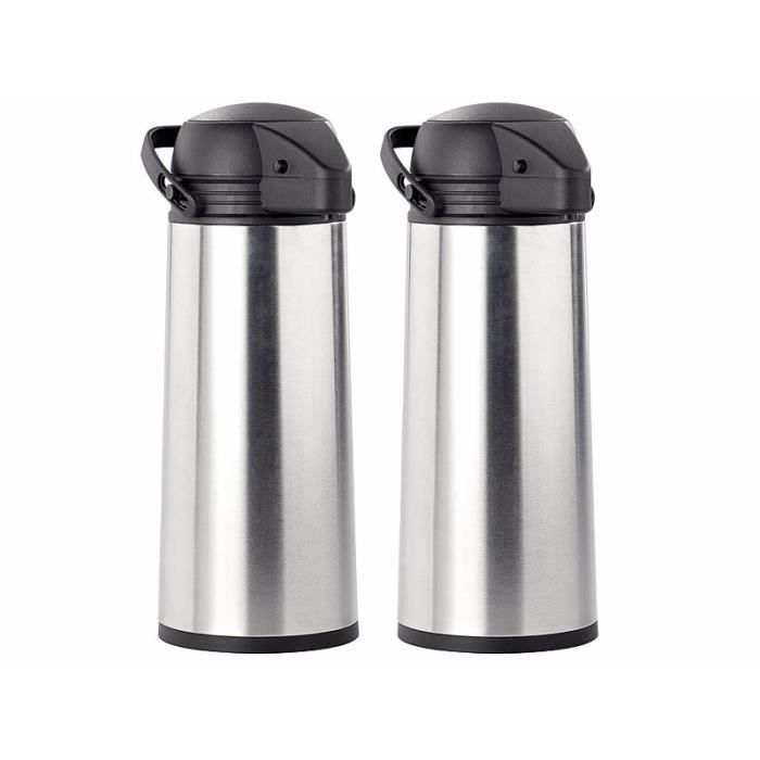 Carafe isotherme - Rosenstein & Söhne - Lot de 2 - Acier inoxydable - 19 L - Blanc