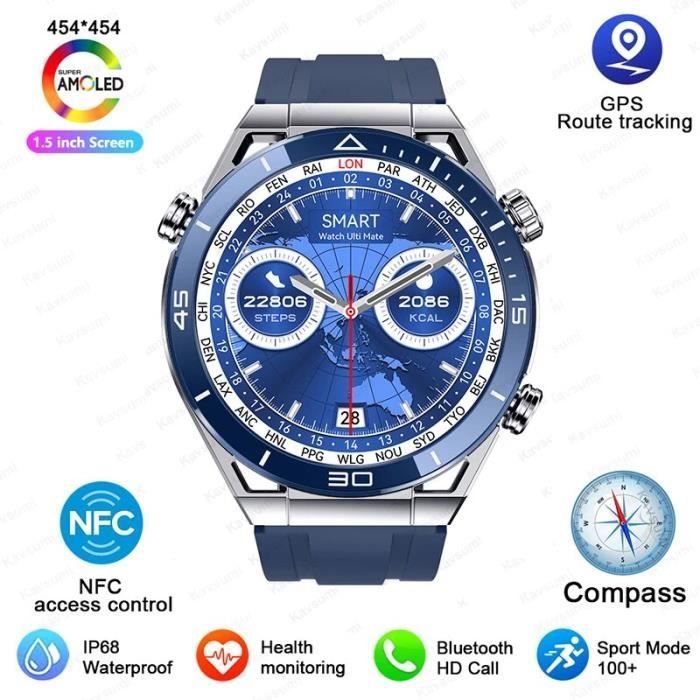 Montre connectée RUMOCOVO UlOscar ECG PPG Bluetooth