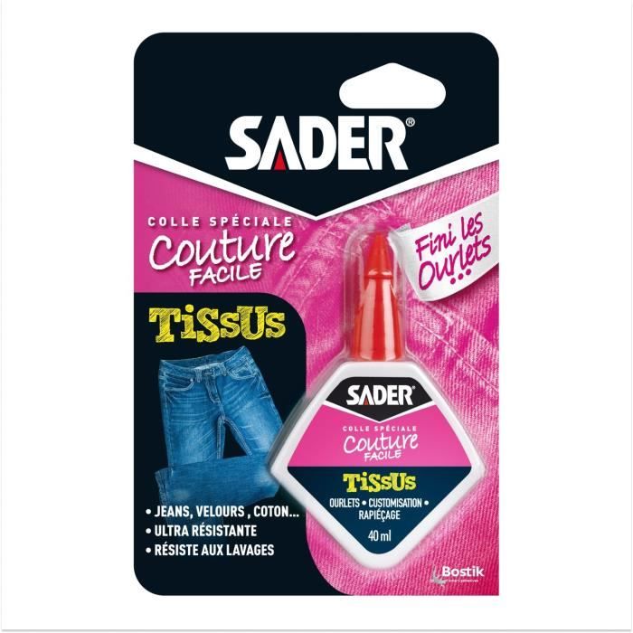 SADER Colle tissus Fini les ourlets 40 ml