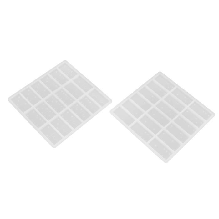 Moules Silicone Pour Dominos En Résine - 2 Pièces, 20.5x11.2 Cm - DIY, Artisanat, Création Jeux Personnalisés