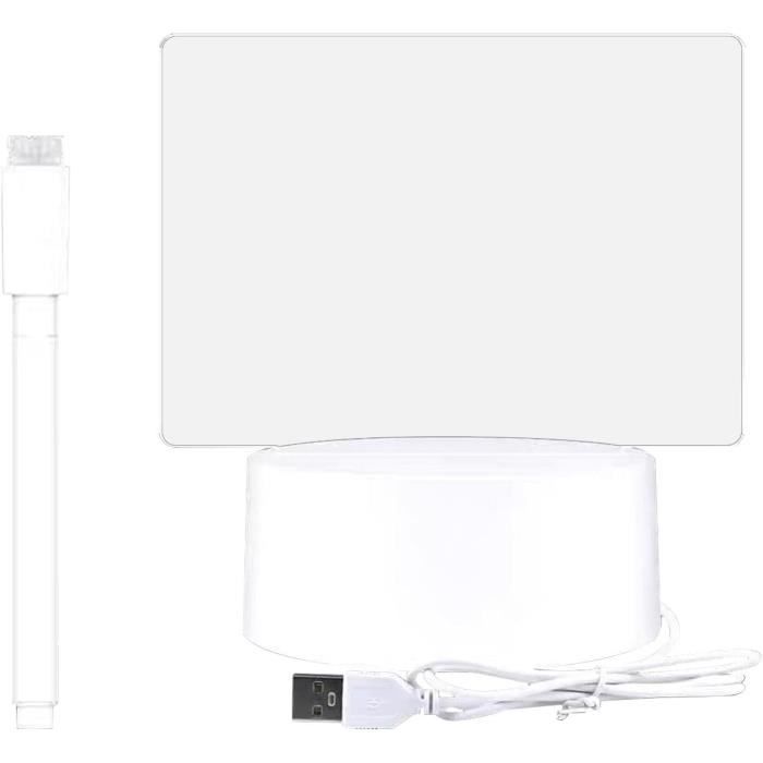 Lampe De Bureau LED En Acrylique - Tableau De Messages Manuscrit