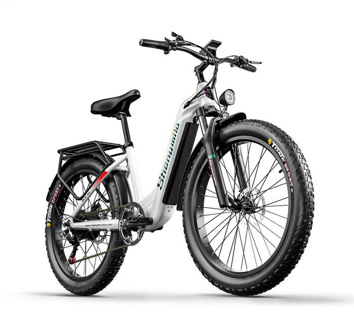 Vélo électrique Shengmilo 1000W Fat Tire, batterie Li-lon amovible 48 V 17.5 Ah, moteur arrière BAFANG avec Shimano 7 vitesses
