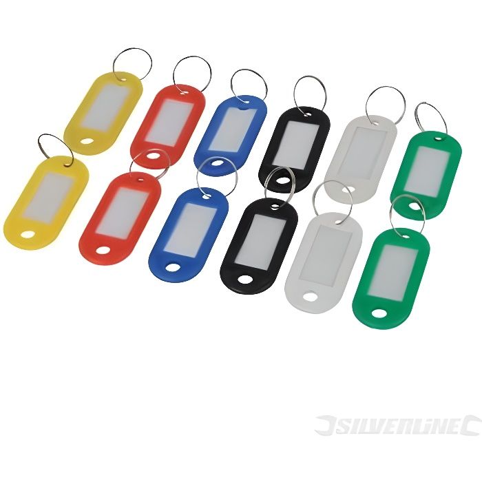 Lot De 40 Porte-étiquettes Q Connect - Couleurs Aléatoires, Plastique, 55x30 Mm, Pour Organisation, Classement