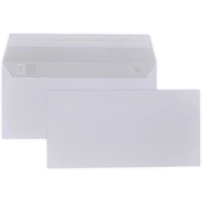 Lot de 1000 enveloppe courrier A5 - C5 papier velin blanc 90g format 162 x  229 mm une enveloppe blanche avec fermeture bande adhésiv - Cdiscount  Beaux-Arts et Loisirs créatifs