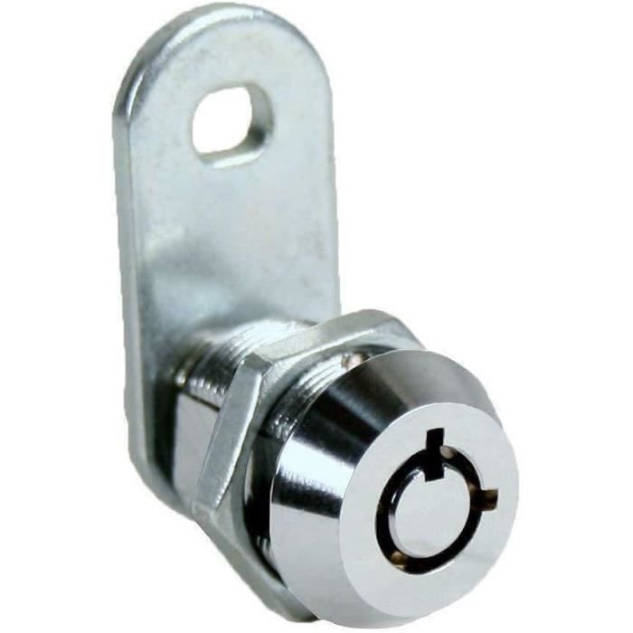 Serrure à Cylindre Et Levier Pour Meuble, Boîte Aux Lettres Ou Atelier - Modèle Chromé - 2 Clés - Marque Fort EMKA