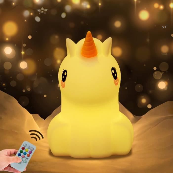 Lampe De Table Licorne Veilleuse LED - Chambre D'Enfant - 25 Cm - Blanc - Neuf