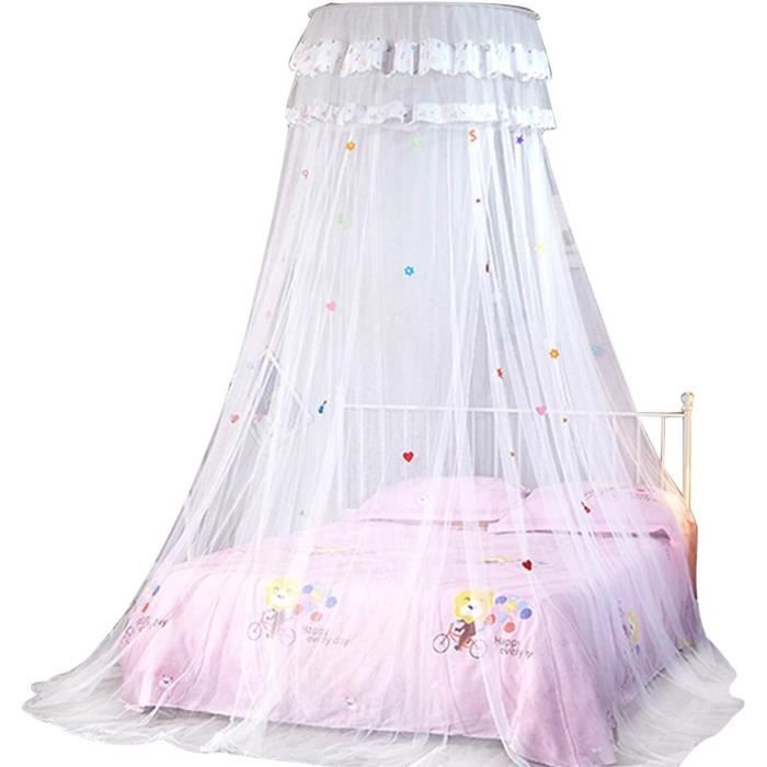 Moustiquaire De Lit Akiky En Dôme Gris - 228 Cm De Haut, Polyester 50D, Pour Lit Double, Grand Lit, Très Grand Lit - Ciel De Lit Anti-moustiques
