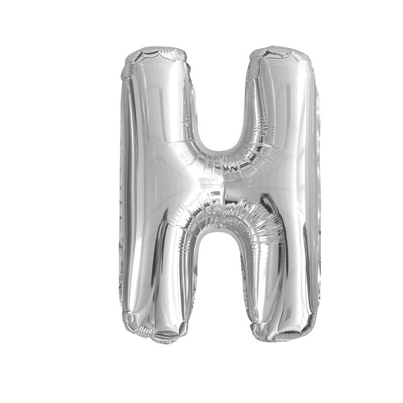 BALLON MÉTALLIQUE LETTRE H Argent - Achat / Vente ballon ...